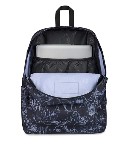 JanSport SuperBreak Plus Backpack with Padded 15-inch Laptop Sleeve and Integrated Bottle Pocket - Spacious and Durable Daypack for Work and Travel, Afflicted Black/Charcoal/Dk Grey - color: Afflicted Black/Charcoal/Dk Grey