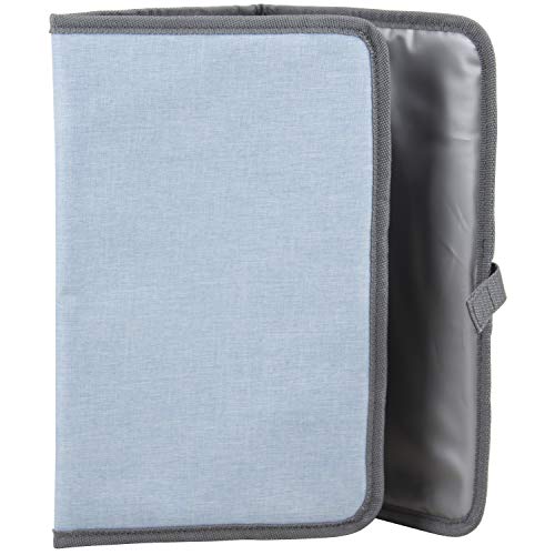 BODHI Baby Portable Diaper Changing Pad Diaper Changer Travel Bag, Changing Mat, Baby Changing Station, Infant Gift, Light Blue Chambray - color: Light Blue Chambray