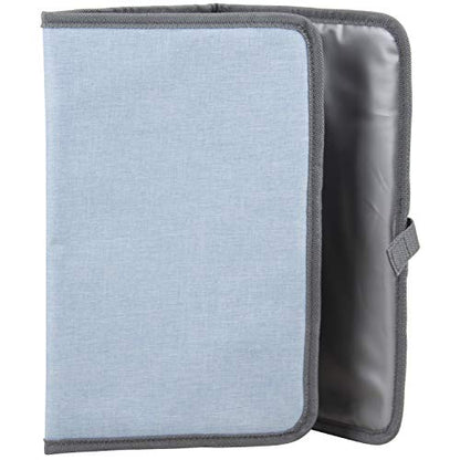 BODHI Baby Portable Diaper Changing Pad Diaper Changer Travel Bag, Changing Mat, Baby Changing Station, Infant Gift, Light Blue Chambray - color: Light Blue Chambray