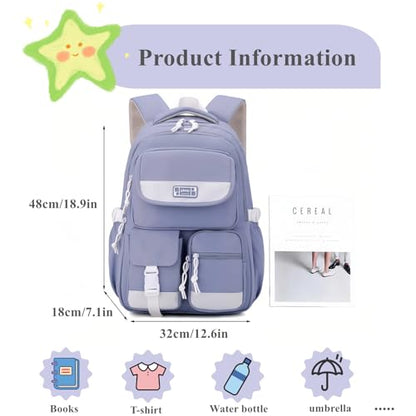 Cute Girls Backpack,Kids School Backpack for Girls Boys,Elementary Middle School Bags Lightweight Bookbag for Teens - color: Red