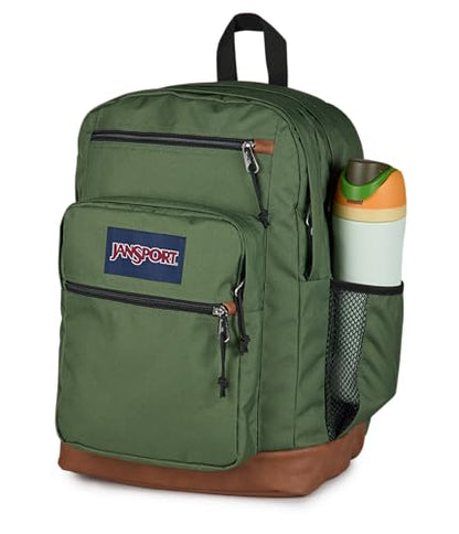 JanSport Cool Backpack with 15-inch Laptop Sleeve, Large Computer Bag Rucksack with 2 Compartments, Ergonomic Straps, Cargo Green - color: Cargo Green