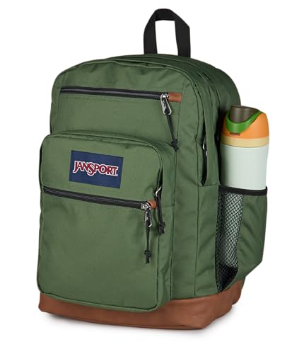 JanSport Cool Backpack with 15-inch Laptop Sleeve, Large Computer Bag Rucksack with 2 Compartments, Ergonomic Straps, Cargo Green - color: Cargo Green