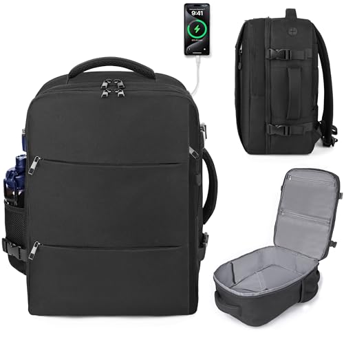 DEYACE Travel Backpack for Men Women, TSA Approved Carry On Backpack 17x13x8 Personal Item Size Airplane Approved Weekender Bag, Water Resistant Lightweight Laptop Daypack for Flight