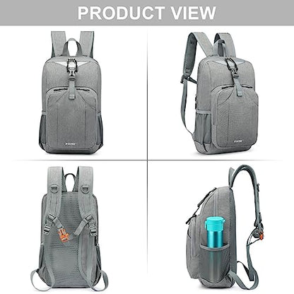 G4Free Mini 10L Hiking Daypack Small Hiking Backpack Cycling Compact Shoulder Backpack Outdoor for Men Women(Light Grey) - color: Lightgrey