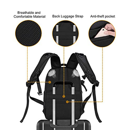 MOSISO Camera Backpack, DSLR/SLR/Mirrorless Photography Camera Bag 15-16 inch Waterproof Hardshell Case with Tripod Holder&Laptop Compartment Compatible with Canon/Nikon/Sony, Black - color: Black