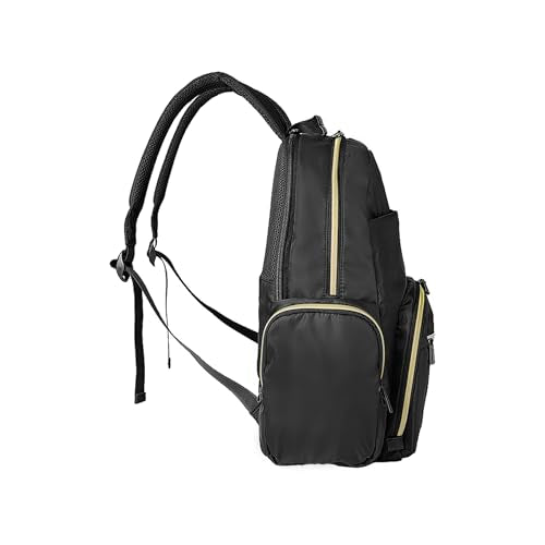 Kenneth Cole REACTION Sophie Women's Silky Nylon 15" Laptop & Tablet Anti-Theft RFID Travel Backpack Bag, Black With 20" Carry-On - color: Black, size: 15" Laptop with 20" Carry-On