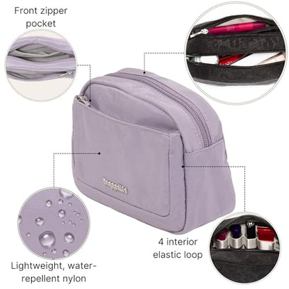 Baggallini Women's Pocket Cosmetic - Lightweight Bag - Travel Essentials Makeup Organizer - color: Lilac, size: Small