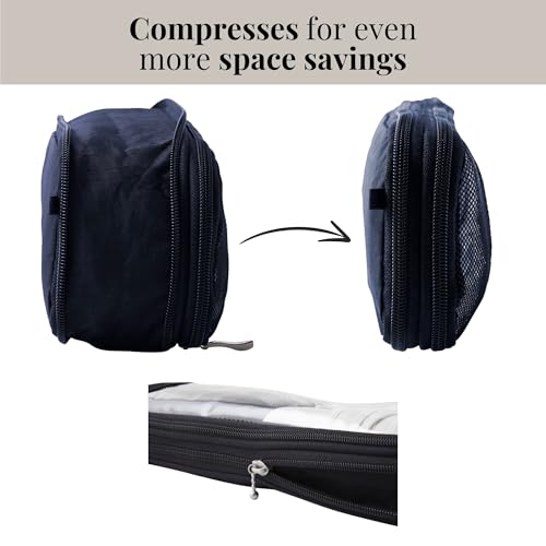 Baggallini Long Compression Cube - Lightweight Compression Packing Cube for Travel - color: French Navy