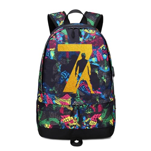 Soccer Player 7 Ball Storage Backpack Sports Equipment Depositary Multifunctional Bag For Men Women - color: Red - 6