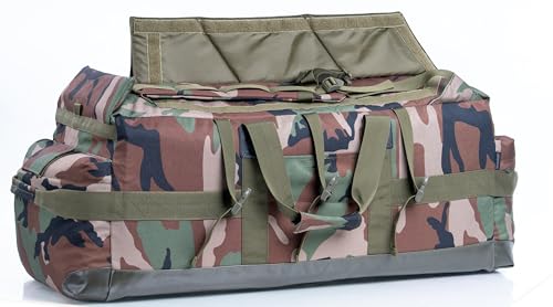 Large Military Duffle Bag Backpack Tactical Field Gear Equipment Duffel Bag Army Deployment Bag 85L - color: DW Camo