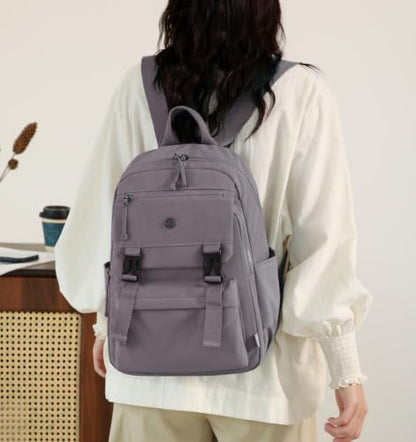 Backpack Purse for Women Small Backpack Nylon Travel Backpack - color: Grey