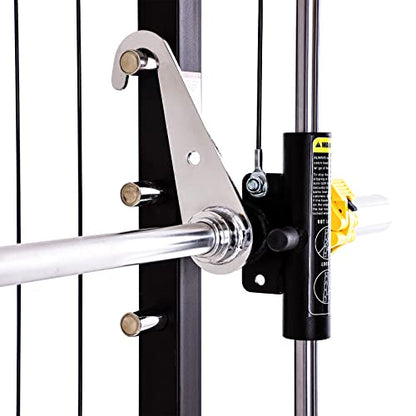 Altas Strength 3059 Smith Machine Home Gym with 1000 lb Capacity and Cables | All-in-one Smith machine with cable system, 1,000 lb capacity, safe solo training, and compact home gym design.