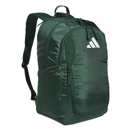 adidas Stadium 4 Soccer Backpack – Team Sports Bag with Ball Pocket, 36L - color: Dark Green