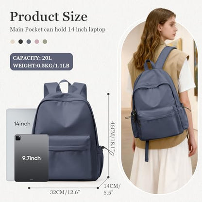 Middle School Backpack for Teen Girls,Cute College Backpack for Women,High School Bag,Travel Rucksack Casual Daypack,Bookbag - color: A6-blue Purple