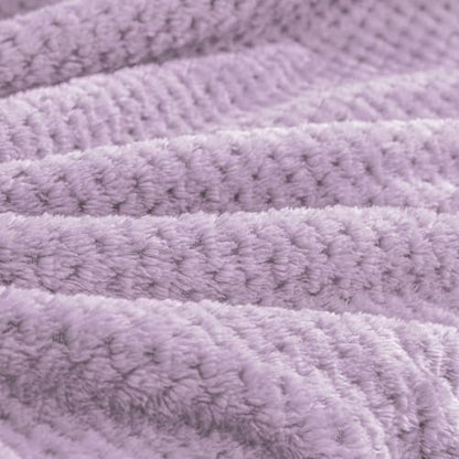 BEDELITE Travel Blanket with Bag, Ultra-Soft Jacquard Fleece Blanket with Luggage Sleeve & Backpack Clip, Airplane Blanket Travel Essentials, Lavender - color: Lavender