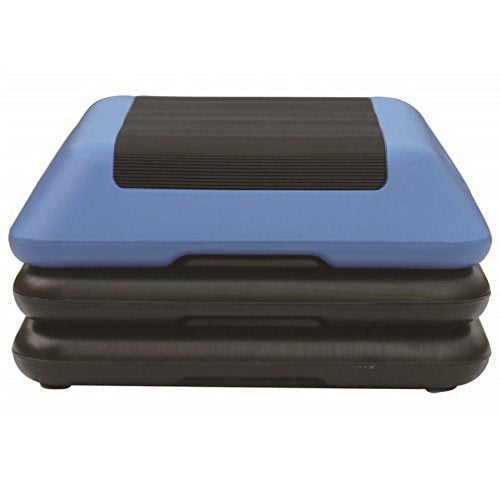 16" x 16" Adjustable Workout Aerobic Stepper in Fitness & Exercise W/4 Risers (Blue & Black)