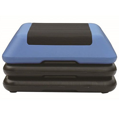 16" x 16" Adjustable Workout Aerobic Stepper in Fitness & Exercise W/4 Risers (Blue & Black)