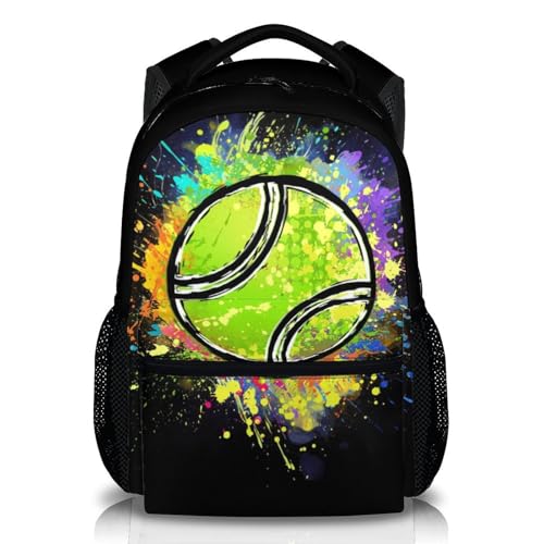 Boys School Backpack Kids Tennis Backpacks Bookbag Back to School Supplies, 17 Inches Large Capacity Cool Sport Back Pack for Kindergarten Elementary Middle (Black) - color: Color 5