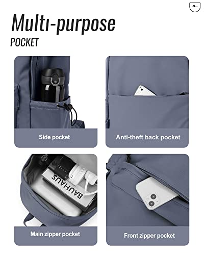 BJLFS School Bag Backpack for Women Kids Teens Girls, Small Bookbag College Student Backpack for School Men Boys, Mochilas Escolares para Casual Daypack Mini Book Bag Blue ﻿ - color: Small Dark Blue