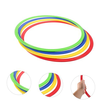 TOYANDONA 4pcs Soccer Training Rings Plastic Agility Training Circles Speed and Agility Drills Jumping Ring for Enhanced Coordination