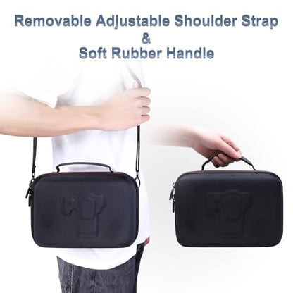 Camera Case Compatible with Canon EOS Rebel T7/R50/R6 Mark II/R100/R50 V/T6/R8/R10/R5 Mark II/RP/R7/5D Mark IV/SL3/R5/T100 DSLR SLR Camera, Len and Tripod with 4 Dividers and Shoulder Strap, Black - color: Black, size: Small