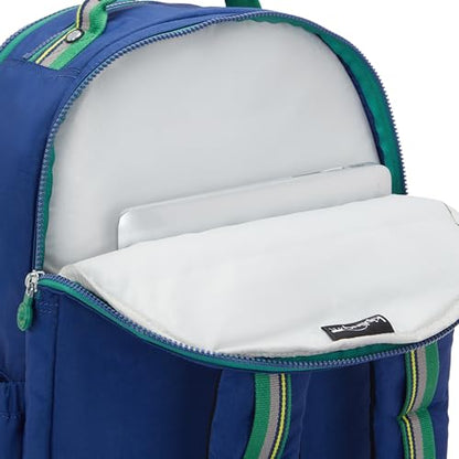 Kipling Women's Seoul Extra Large 17" Laptop Backpack, Durable, Roomy with Padded Shoulder Straps, Built-In Protective Sleeve - color: Cement Blue Cbm, size: 13.5''L x 17.75''H x 9''D