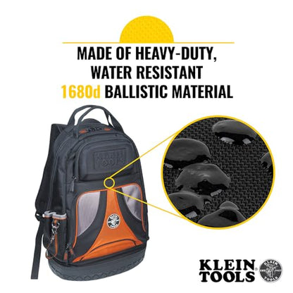 Klein Tools 80115 Backpack Kit with Tradesman Pro 39-Pocket Backpack and Electricians Pocket Knife, 2-Piece