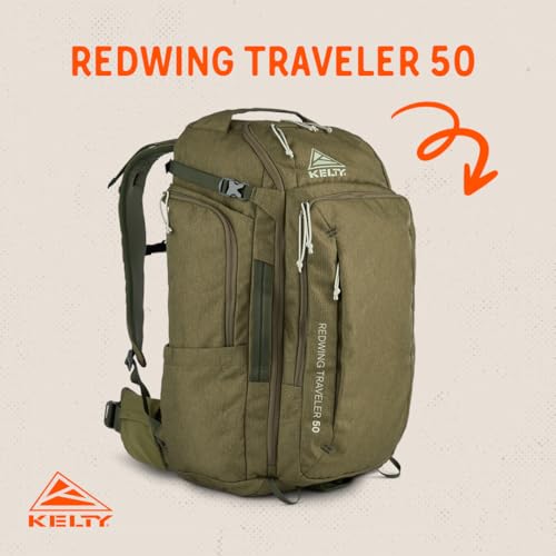 Kelty | Redwing Traveler Backpacks, Travel Pack for Adventure Travel - color: Burnt Olive, size: 50L