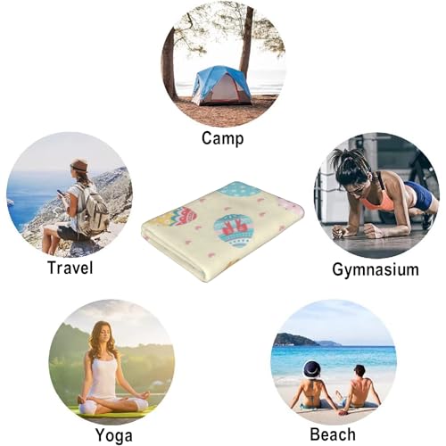 Easter Eggs Beach Towel, Cute Easter Gift Quick Dry Sand Free Absorbent Bath Towel, Microfiber Lightweight Towel Pool Travel Camping Gym Swim 30x60 Inch/ 77X153cm - color: Easter Eggs