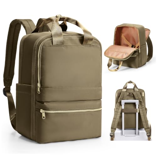 wepadre Small Travel Backpack Carry on Flight Approved Personal Item Travel Bag Carry on Backpack for Women Work Laptop Backpack for Traveling Personal Bags for Airplanes Mochila De Viaje - color: Dark Brown