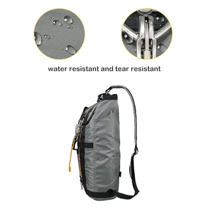 Military Tactical Backpack Parachute Buckles Hook Nylon Rucksacks Flight Backpacks Day Pack for Outdoor,Hiking,Camping (Grey) - color: Grey