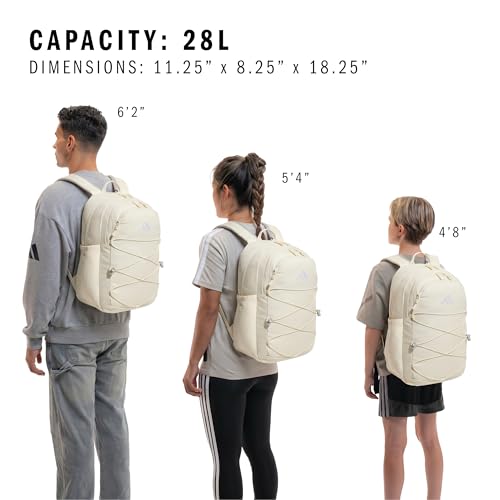 adidas Amplifier Backpack for Laptop, School and Gym, 28L, Warm Vanilla Yellow/White/Bungie, OSFA - color: Warm Vanilla Yellow/White/Bungie