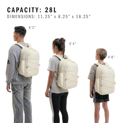 adidas Amplifier Backpack for Laptop, School and Gym, 28L, Warm Vanilla Yellow/White/Bungie, OSFA - color: Warm Vanilla Yellow/White/Bungie
