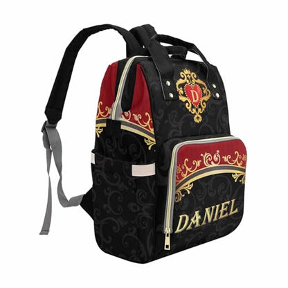 Newcos Personalized Diaper Bag Backpack with Name, Custom Monogram Backpacks Travel Mommy Bag, Customized Diaper Bags with Water Bottle for Newborn Baby Mom Dad Women Men Nursing Bag Birthday Black - color: Patten 11