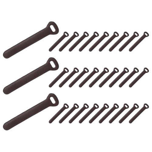 PATIKIL 30Pcs Leather Zipper Pull, 2.6" Replacement Zipper Puller Extender Backpack Luggage Sliders for Handbags Suitcases Bags Wallets Jackets Coats Pull Tabs, Dark Brown - color: Dark Brown
