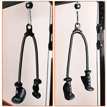 BLUSLM Ergonomic Tricep Rope Pulldown Attachments, Upgraded 27 32 40 & 47 Inch Extra Long Triceps Rope Cable Attachments for Gym, LAT Pull Down Bar for Cable Machine, Tricep Workout Cable Attachments - color: HAND ROPE-03