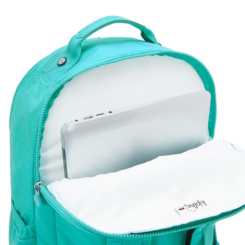 Kipling Women's Seoul Extra Large 17" Laptop Backpack, Durable, Roomy with Padded Shoulder Straps, Built-In Protective Sleeve - color: Peacock Teal, size: Large