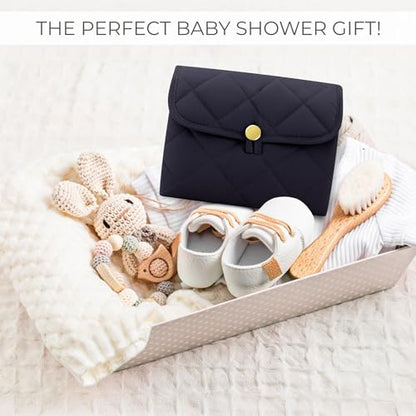 Portable Diaper Changing Pad - Soft and Easy to Clean Diaper Changing Mat for Babies - The Perfect Lightweight and Foldable Pad for Traveling - color: Black