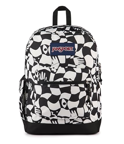 JanSport Cross Town Plus Backpack - Large Main Compartment, Side Water Bottle Pocket, 15-Inch Padded Laptop Sleeve - Gravity Check - color: Gravity Check