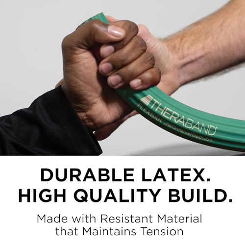 THERABAND FlexBar Resistance Bar, Medium, Green Flex Therapy Bar for Physical Therapy, Wrist & Forearm Exercise Equipment, Non Slip Grip, Compact Design - color: Green - Medium, style: Original