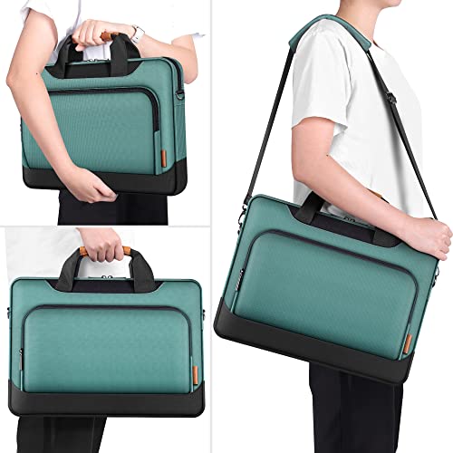 DOMISO 13.5-14 inch Laptop Bag Business Briefcase 14 inch Laptop Carrying Case Shoulderbag for MacBook Pro 14 Inch 2021 Model A2442 with M1 Pro/ M1 Max Chip & Touch ID,Green - color: Green, size: 13.5 - 14 Inch