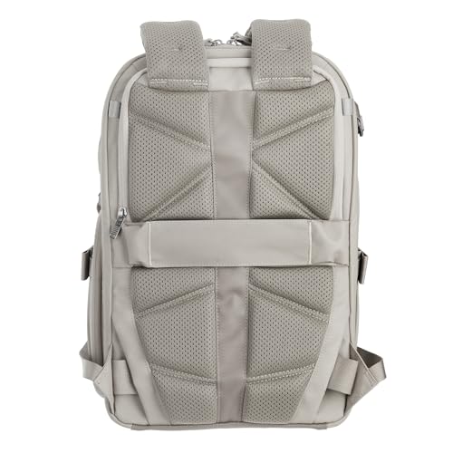 VANGUARD VEO Metro B20L Camera & Everyday Backpack (Cream) – Fits 70–200mm Attached, 14" Laptop Storage, Convertible Daypack Design, Carry-On Ready - color: Cream, size: 20L