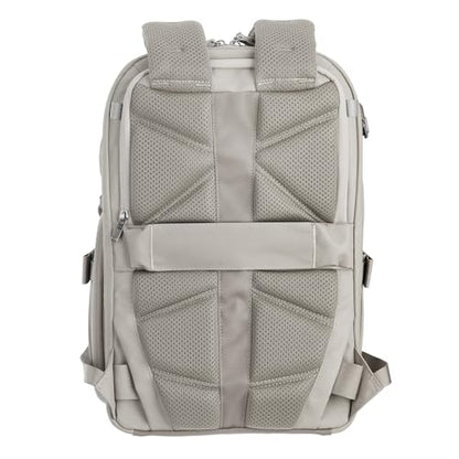 VANGUARD VEO Metro B20L Camera & Everyday Backpack (Cream) – Fits 70–200mm Attached, 14" Laptop Storage, Convertible Daypack Design, Carry-On Ready - color: Cream, size: 20L
