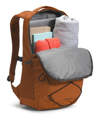 The North Face Jester Everyday Laptop Backpack - Commuter Daypack, Water Repellent, Laptop Sleeve, Leather Brown/TNF Black-NPF, One Size - color: Leather Brown/Tnf Black-npf