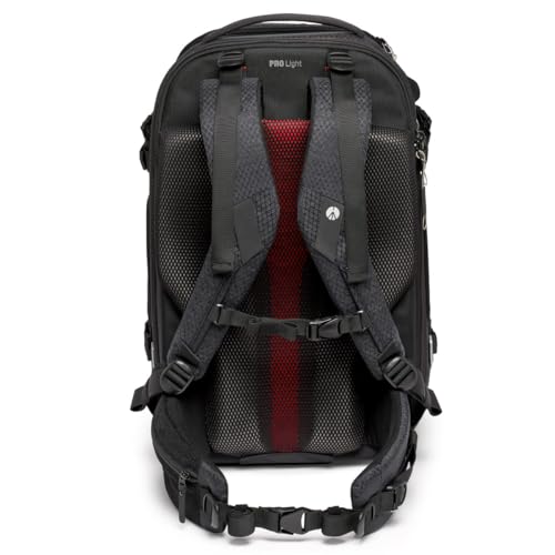 Manfrotto PRO Light Flexloader L, Professional Backpack for Cameras, Expandable Pocket for 3-Axis Gimbal Stabilizer, Multiple Tripod Attachment Points, Interchangeable Dividers, Black