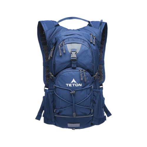Teton Oasis/Trailrunner Hydration Backpack – Lightweight Water Pack with 2L/3L Bladder for Hiking, Running, Cycling, Biking 18L/22L Sizes – Sewn-in Rain Cover – Fits Men and Women - color: Venice, size: 22 Liters