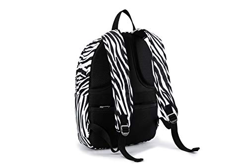 Kinmac Water Resistant Laptop Travel Outdoor Backpack with USB Charging Port for 13 inch 14 inch and 15.6 inch Laptop (Zebras) - color: Zebras