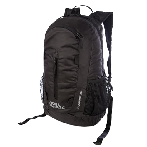 Eddie Bauer Stowaway Packable Backpack | Travel | Outdoor | Lightweight | Foldable | Durable | Ripstop Polyester | 20L - Onyx Black - color: Onyx, size: 20L