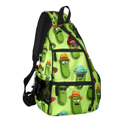 Pickleball Bag for Women & Men – Lightweight Sports Backpack with Paddle Compartments, Dual Carry Modes, Detachable Zippered Strap, Brown Leopard, Great Gift Option for Players - color: Blue Sharks