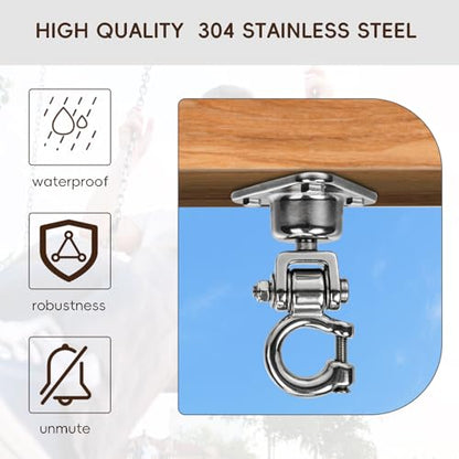 Swing Hanger Heavy Duty Hardware 360°+180°Rotation 1500LB Capacity Wood Playground Indoor Outdoor Hammock Chair Sandbag Porch Swing - size: style 2